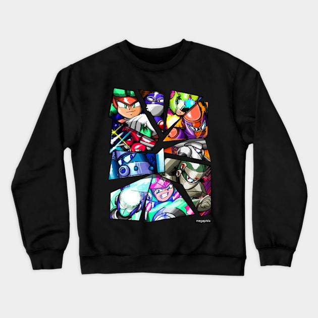 Mega Man Unlimited 3rd Anniversary Robot Masters Crewneck Sweatshirt by MegaPhilX